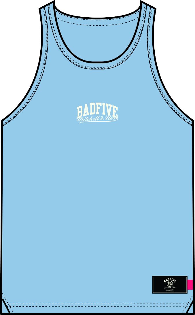 Unisex basketball training top Uni-Classic "No Warrior" Badfive light blue - AVST031-8