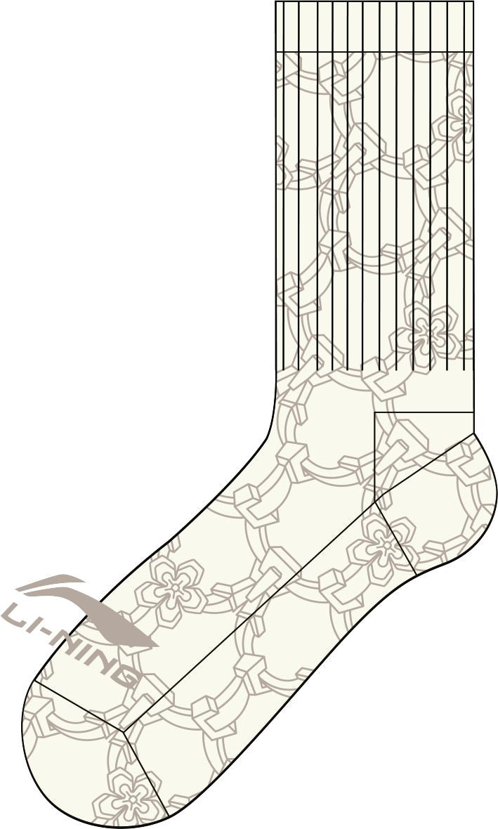 Unisex basketball socks "Chinese Culture" white - AWLT133-1