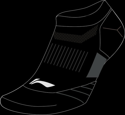 Unisex Sportsocke low-cut schwarz - AWSS423-1