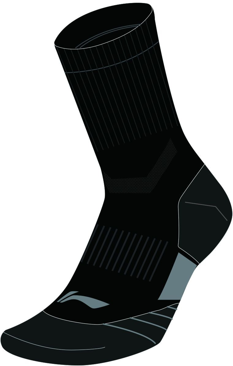 Unisex sports socks quarter "Essential" black - AWST017-1