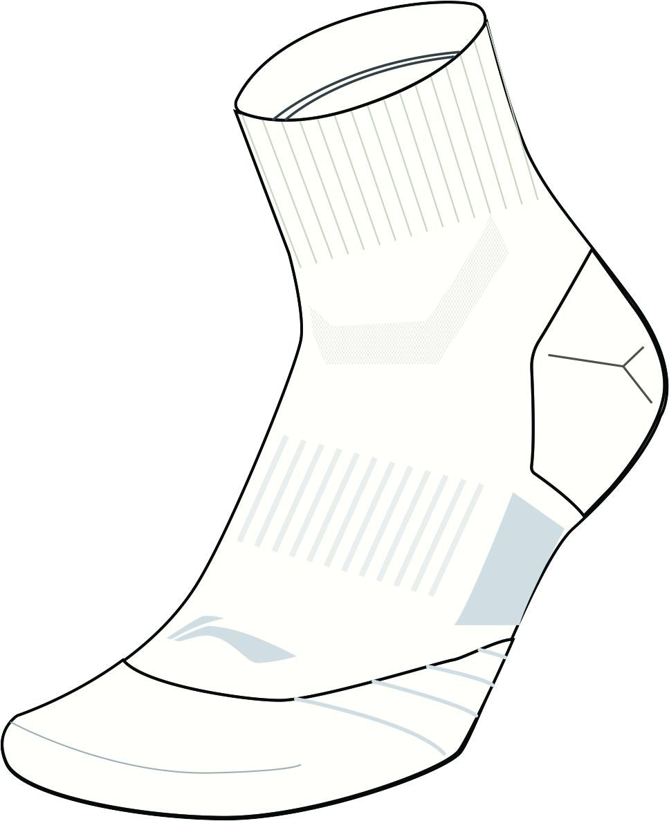 Unisex sports socks mid-cut "Essential" white - AWST019-2