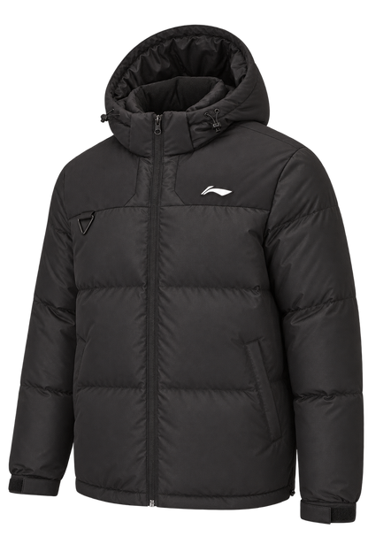 Herren Outdoor Daunenjacke schwarz mit Kapuze- AYMS213-1