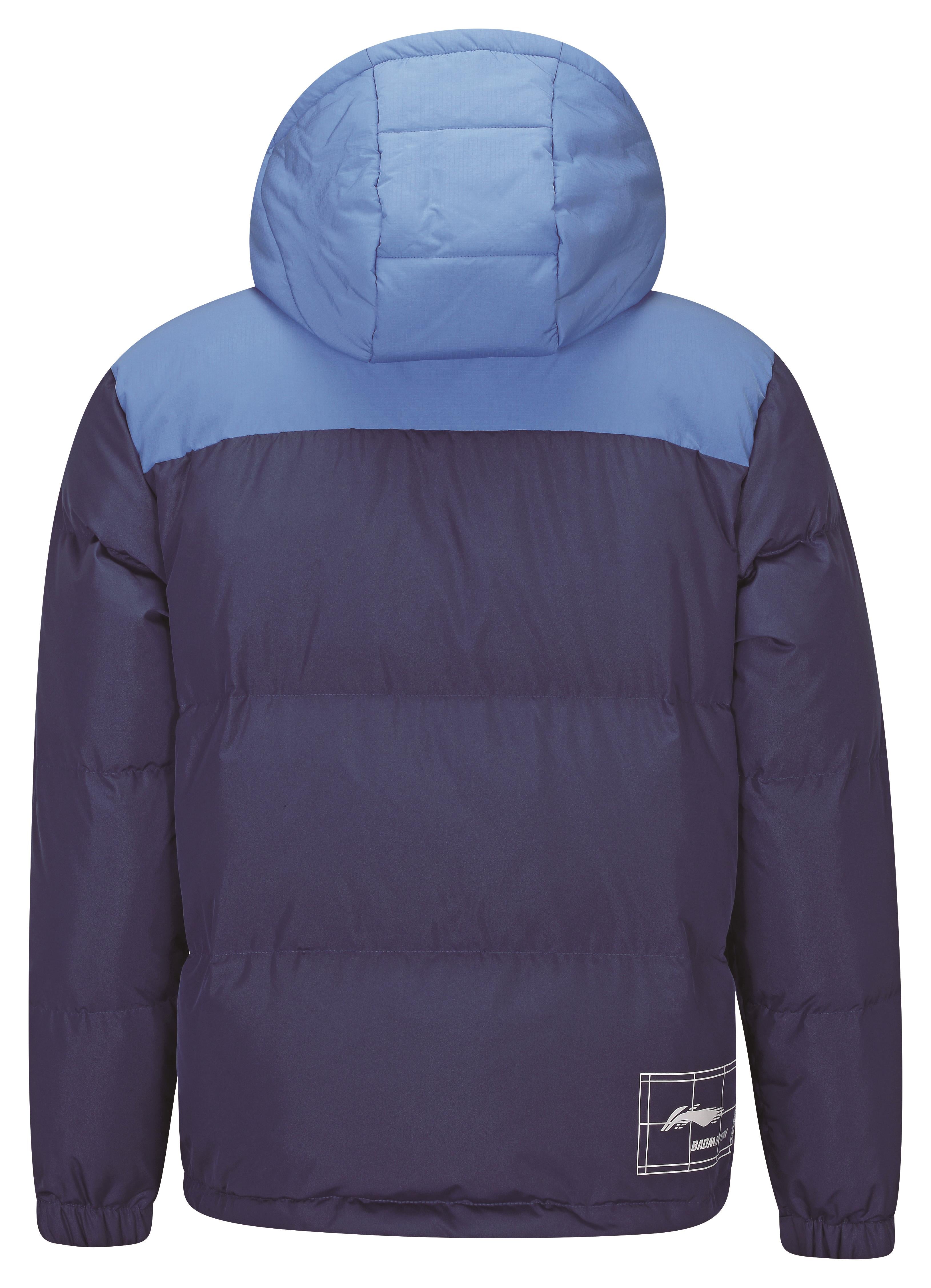 Men's outdoor down jacket dark blue with hood - AYMS213-2