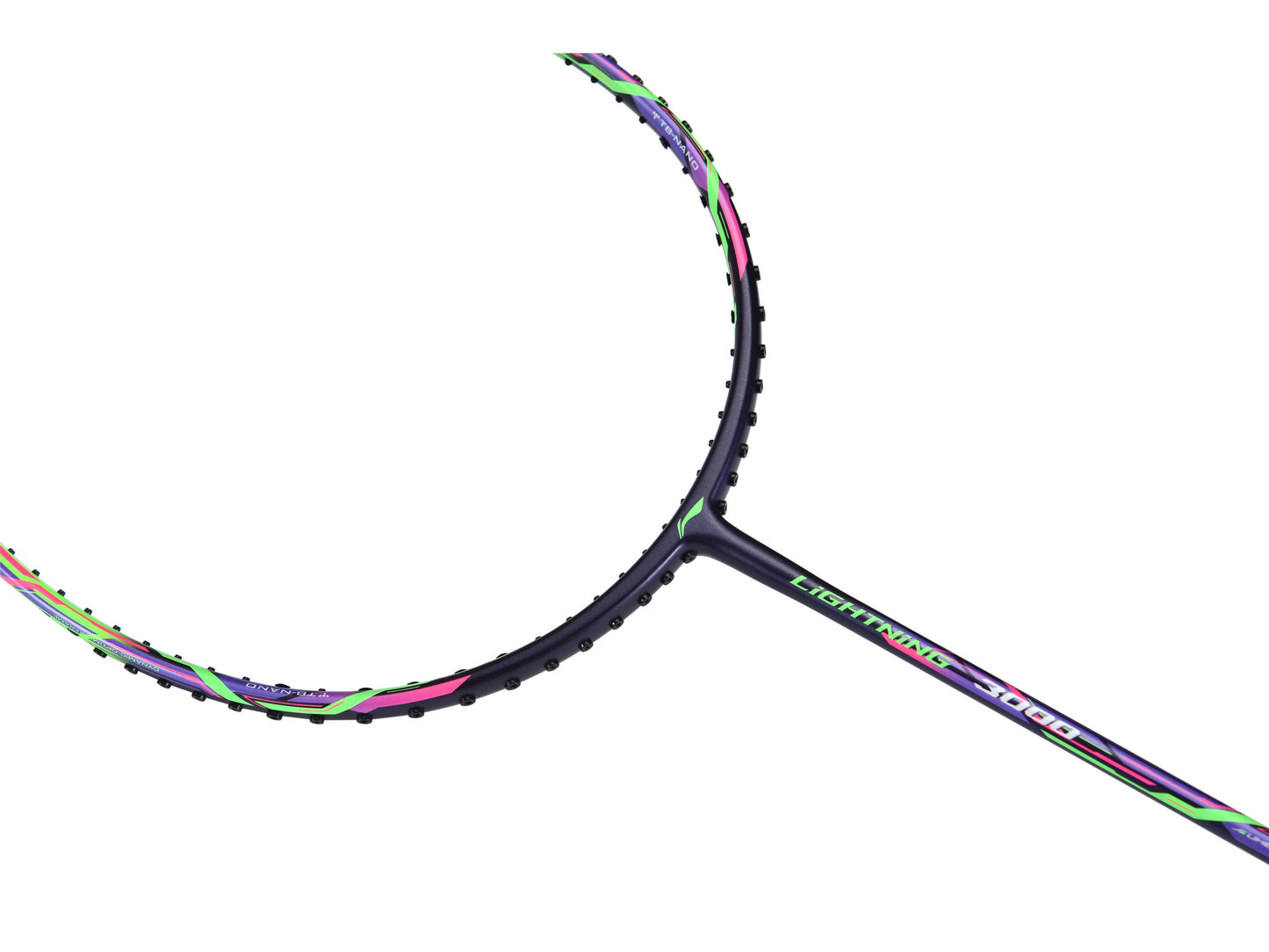 Badmintonschläger Lightning 3000 unbespannt Grün-Violett - AYPQ136-1