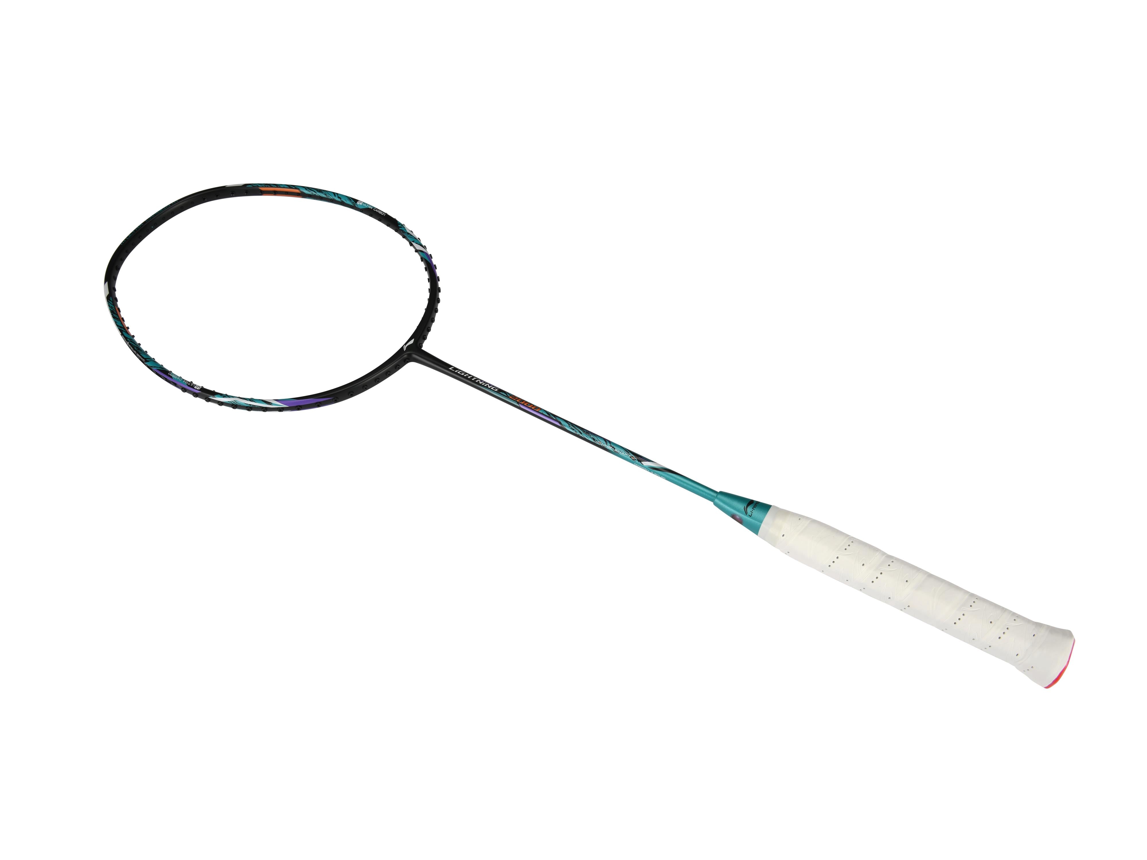 Badmintonschläger Lightning 2000 bespannt Schwarz-Grün - AYPR012-3