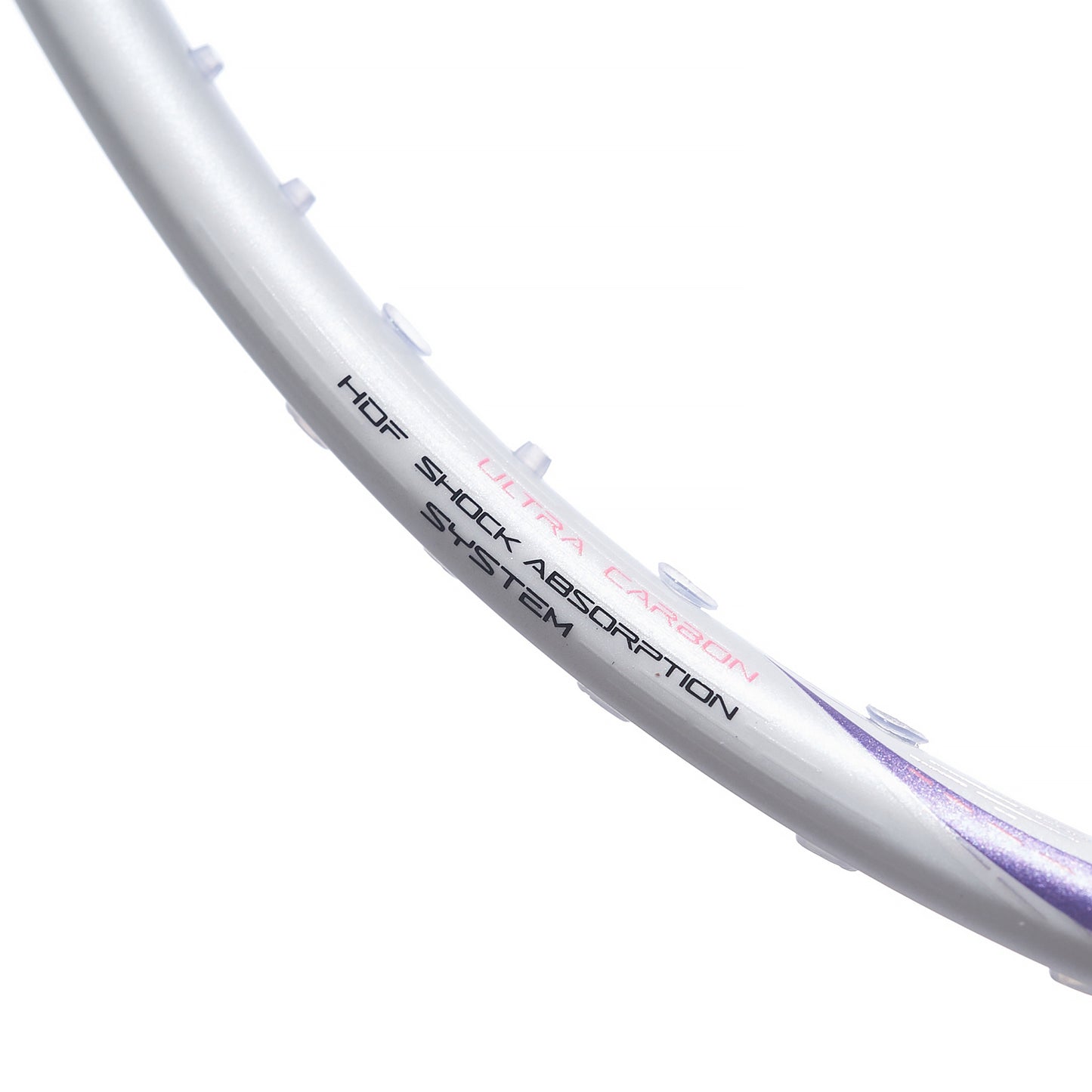 Badmintonschläger BladeX 600 (4U) White - Lilac - unbespannt  - AYPV015-4