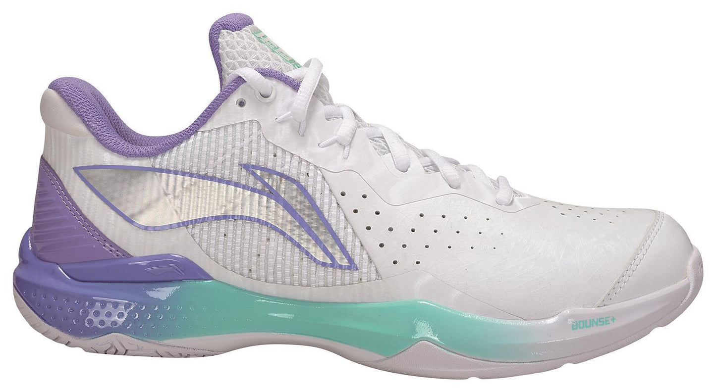 Unisex Badminton Shoe Donner 2 - white/purple - AYZU015-1