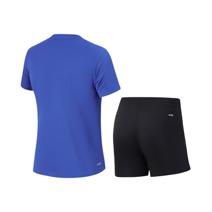 Tischtennis Kinder Set (Shirt und Short) Power Line blau/schwarz - AATU048-1