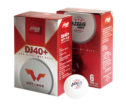 DHS Tischtennisball DJ40 WTT Weiß (6 Pack) x2 = 12 Bälle