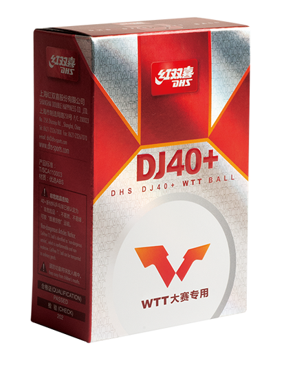 DHS Tischtennisball DJ40 WTT Weiß (6 Pack) x2 = 12 Bälle