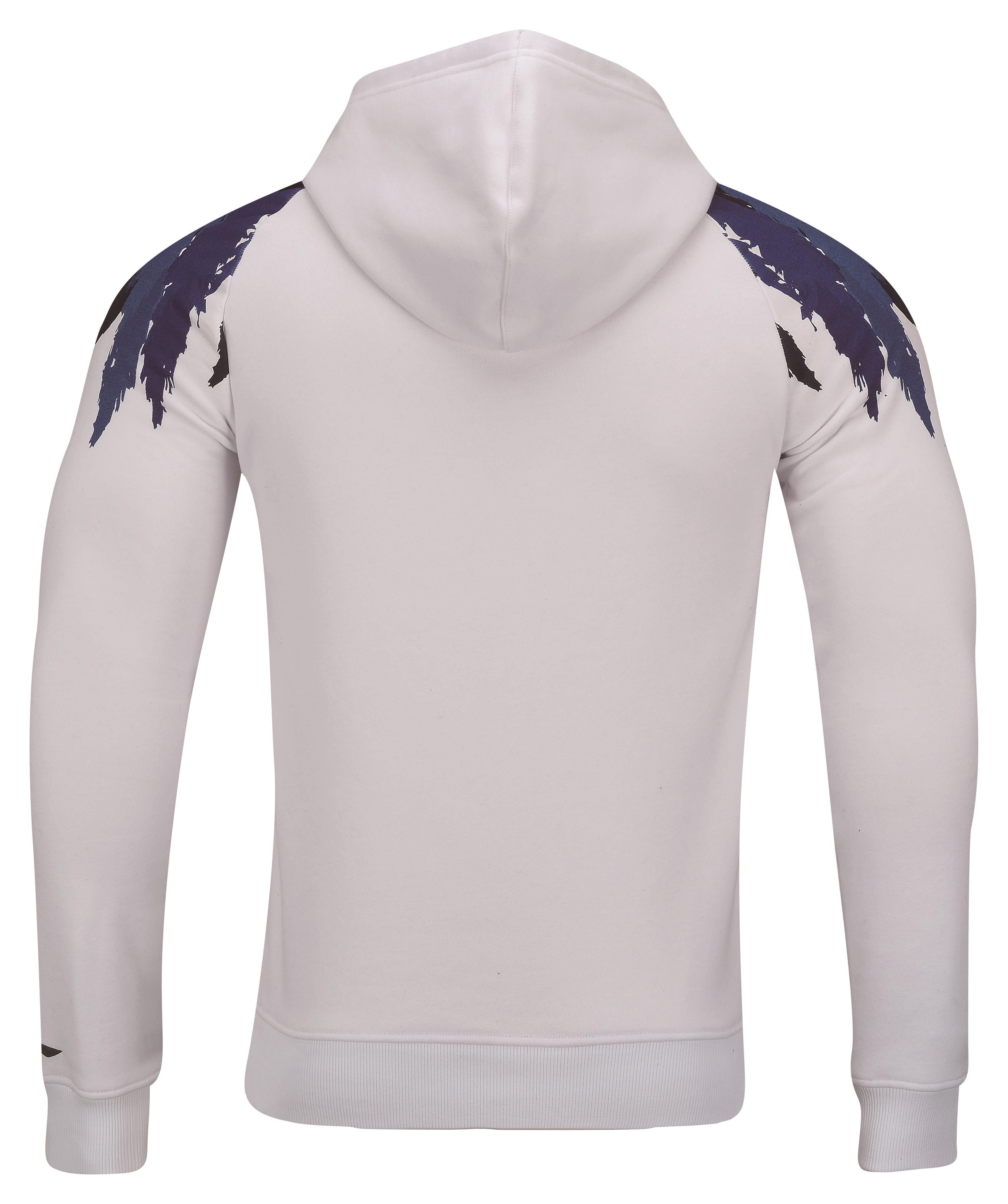 Herren Kapuzenpullover/Hoodie Feather weiß - AWDN943-1