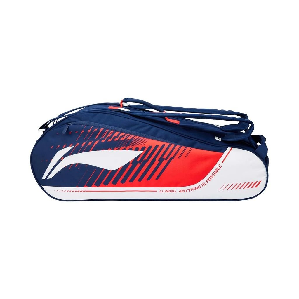 Badminton Schlägertasche 6in1 "Storm" weiß/dunkelblau/rot - ABLV029-3