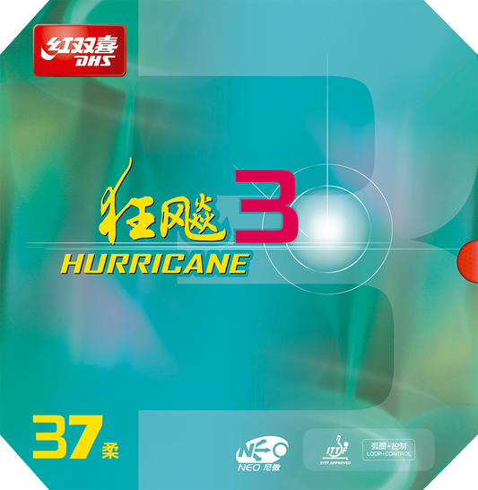 DHS NEO Hurricane 3 Soft 37 2.15 Belag Schwarz - DXDP009-5