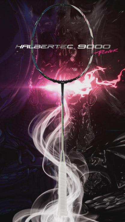 Badmintonschläger HalberTec 9000 Power (4U) G6 - türkis/silber - unbespannt  - AYPW001-46