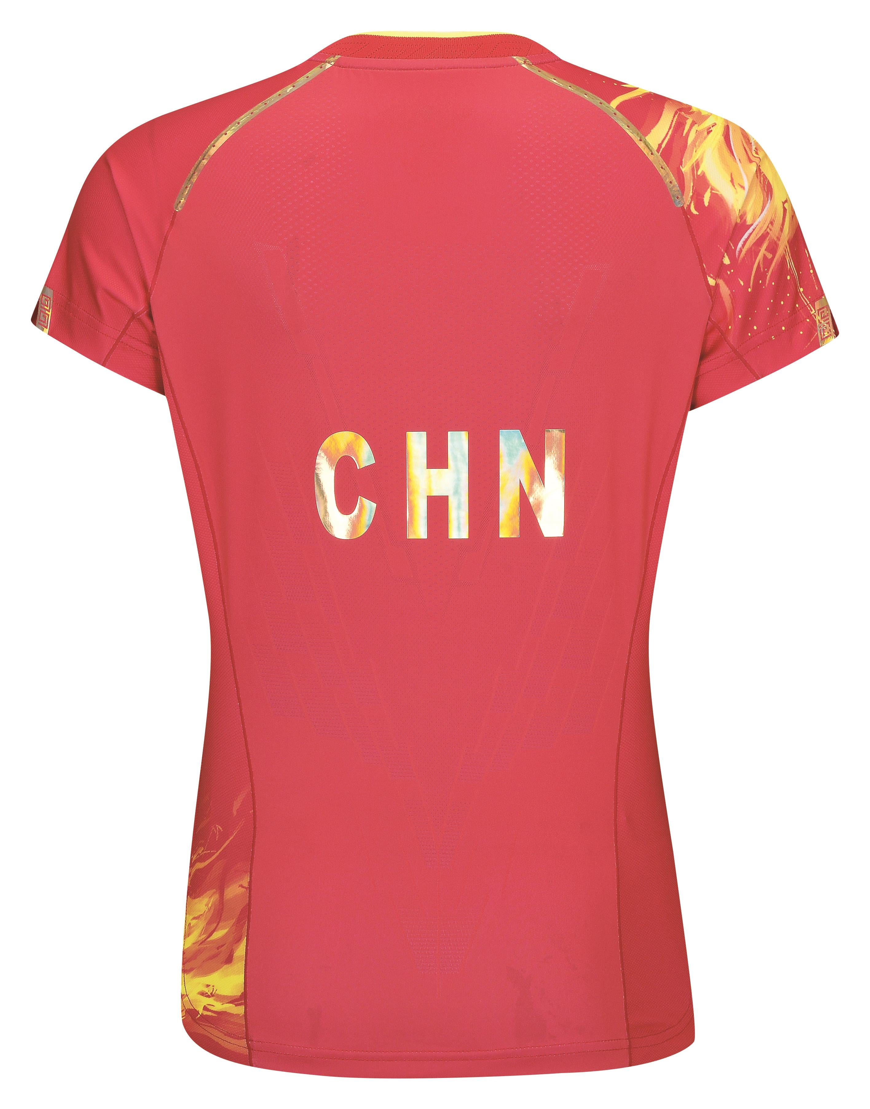 Table Tennis Women's National Olympic Jersey - Red - AAYR358-1