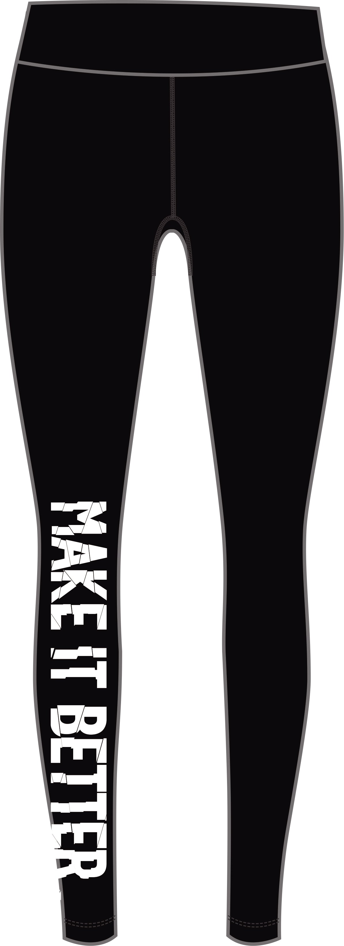 Damen Fitness Tight "Make it better" schwarz - AULP052-2