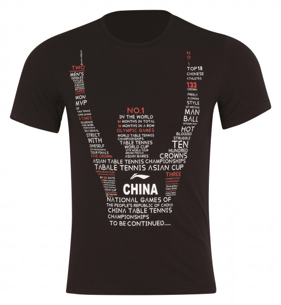 Tischtennis-Shirt "Ma Long" schwarz - AHSQ939-1